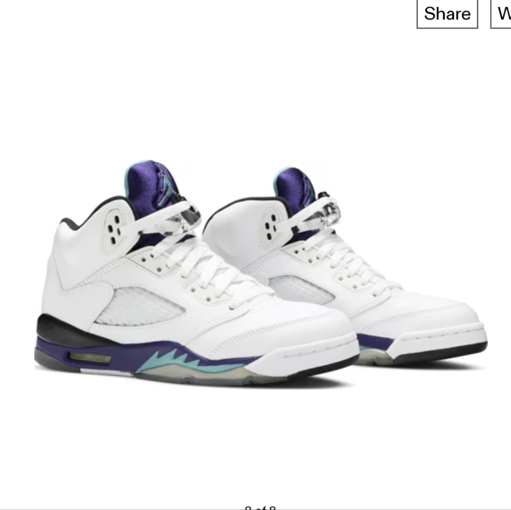 RARE Youth Nike Air Jordan 5 Retro GS "Grape" 7y 2013
